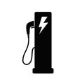 Electrical charging station symbol, electric car. Electric vehicle charging station road sign Ã¢â¬â for stock