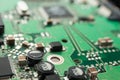 Electrical circuit board with details, selective focus