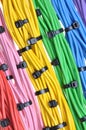 Electrical colors cables with cable ties Royalty Free Stock Photo