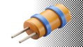 Electrical component resistor icon electronics circuit part symbol png transparent image Generative AI Royalty Free Stock Photo