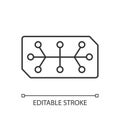 Electrical computer parts linear icon