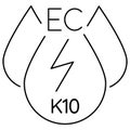 Electrical Conductivity EC K10 calibration icon for measuring water quality