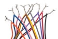 Electrical connection with colorful cables