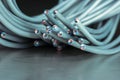 Electrical copper cable wire used to telecommunication systems Royalty Free Stock Photo