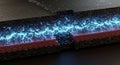 Electrical discharge across layered nanotechnology Royalty Free Stock Photo