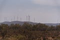 The Electrical Eco power maker wind turbine on the mountain in rural outback town of Silverton, New South Wales, Australia.