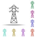 electrical energy outline icon. Elements of Ecology in multi color style icons. Simple icon for websites, web design, mobile app, Royalty Free Stock Photo