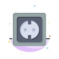 Electrical, Energy, Plug, Power Supply, Socket Business Logo Template. Flat Color Royalty Free Stock Photo
