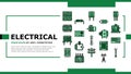 electrical engineer industry work landing header vector Royalty Free Stock Photo