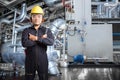 Electrical engineer working at control room of modern powerhouse Royalty Free Stock Photo