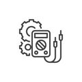 Electrical engineering line icon