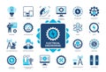 Electrical Engineering solid icon set