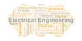 Electrical Engineering Word Cloud. Core Terms for Modern Electrical Systems and Design Royalty Free Stock Photo