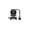 Electrical equipment black icon concept. Electrical equipment flat vector symbol, sign, illustration. Royalty Free Stock Photo