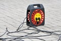 Electrical extension cord with plugs Royalty Free Stock Photo