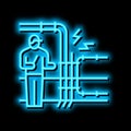 electrical fault finding neon glow icon illustration Royalty Free Stock Photo