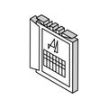 electrical fuses box isometric icon vector illustration Royalty Free Stock Photo
