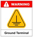 Electrical grounding sign.