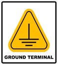 Electrical grounding sign. Royalty Free Stock Photo