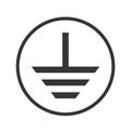 Electrical grounding symbol - vector