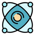 Electrical gyroscope icon color outline vector
