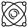 Electrical gyroscope icon, outline style