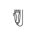 Electrical hair clipper line icon
