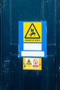 Electrical hazard labels Royalty Free Stock Photo