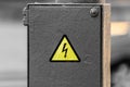 Electrical hazard sign Royalty Free Stock Photo