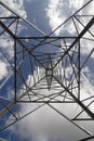 Electrical high tension tower in Mallorca Royalty Free Stock Photo