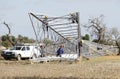 Electrical high tension tower in Mallorca Royalty Free Stock Photo