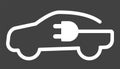 Electrical, hybrid car charging station icon. Future clean energy concept. Vehicle service point vector pictogram.