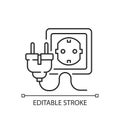 Electrical insert for cable linear icon