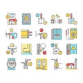 Electrical Installation Tool Icons Set Vector . Royalty Free Stock Photo