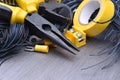 Electrical Installation Tools and Accessories Royalty Free Stock Photo