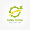 Green energy company logotype. Royalty Free Stock Photo