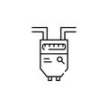 electrical meter icon. Element of temperature control equipment for mobile concept and web apps illustration. Thin line icon for