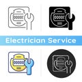 Electrical meter repair icon Royalty Free Stock Photo