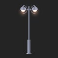 Electrical outdoor street light, lamp. Vector clipart. Royalty Free Stock Photo