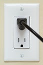 Electrical Outlet with cable Royalty Free Stock Photo