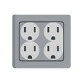 Electrical Outlet Icon: Power Supply Home Energy Source, vector design Generative AI Royalty Free Stock Photo