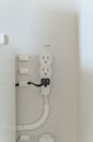 Multi-outlet Electrical Receptacle With Multiple Connected Cables. Royalty Free Stock Photo
