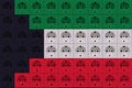 Electrical outlets in the colors of the flag of Kuwait