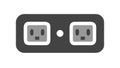 Electrical outlets icon, representing power source or connectivity , vector design Generative AI Royalty Free Stock Photo