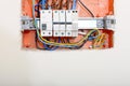 Electrical panel box with fuses and contactors Royalty Free Stock Photo