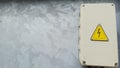 Electrical Panel Box with High Voltage Warning Sign Royalty Free Stock Photo