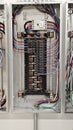 Electrical panel and subpanel at a commercial construction site Royalty Free Stock Photo