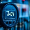 Electrical Panel with Voltage Display, generative ai Royalty Free Stock Photo