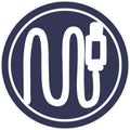 electrical plug circular icon symbol
