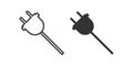 Electrical plug icon. Connect socket symbol. Sign energy cable vector Royalty Free Stock Photo